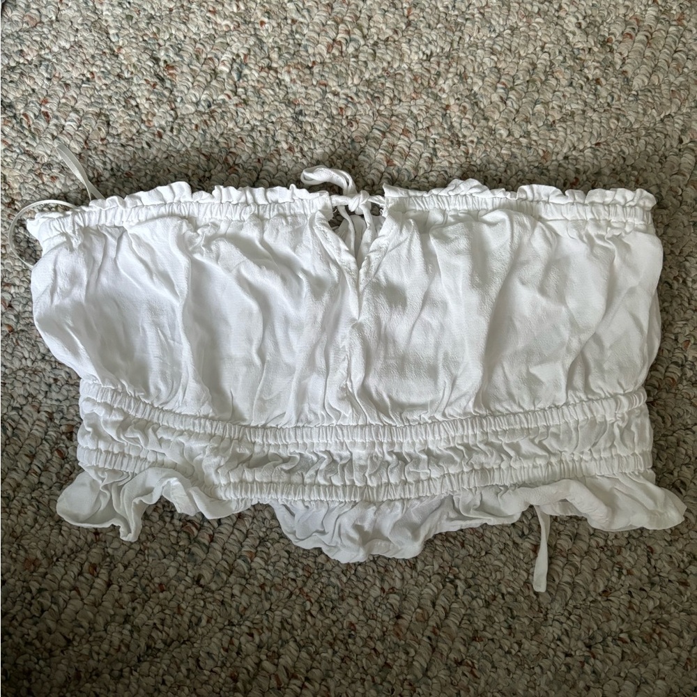 Garage ruffle tube top